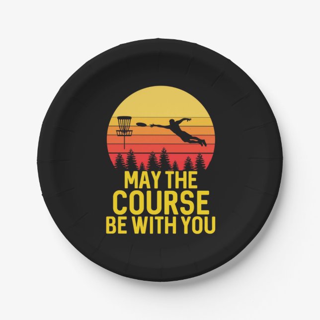 Disc Golf With You Paper Plate (Front)