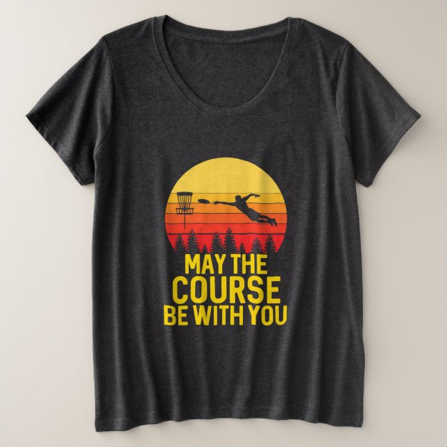 Disc Golf With You Plus Size T-Shirt (Design Front)