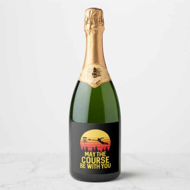 Disc Golf With You Sparkling Wine Label (Front)