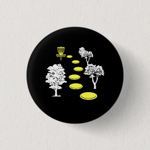Disc Golf Woods Disc Golfer Gift 3 Cm Round Badge