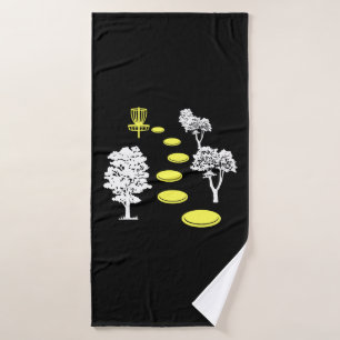 Disc Golf Woods Disc Golfer Gift Bath Towel
