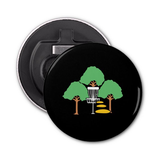 Disc Golf Woods Disc Golfer Gift Bottle Opener (Front)