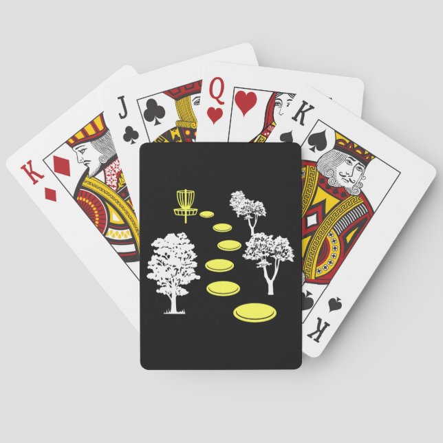 Disc Golf Woods Disc Golfer Gift Playing Cards (Back)