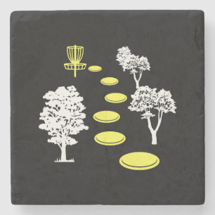 Disc Golf Woods Disc Golfer Gift Stone Coaster