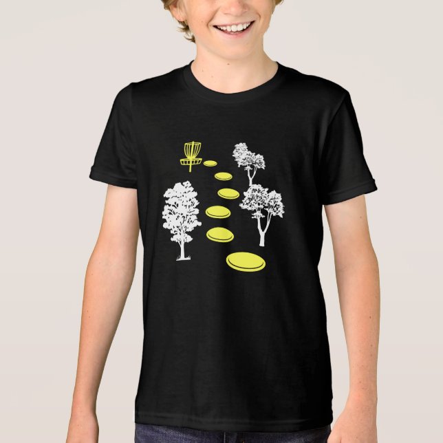Disc Golf Woods Disc Golfer Gift Tri-Blend Shirt (Front)