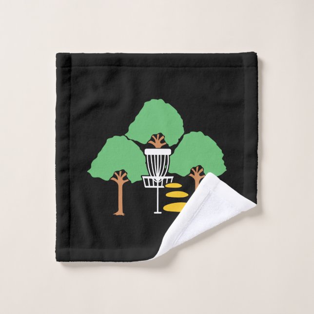 Disc Golf Woods Disc Golfer Gift Wash Cloth (Wash Cloth)