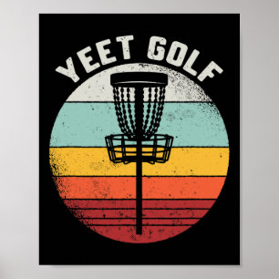 Disc Golf Yeet Golf Sket Frisbee Frolf Retro Disc Poster