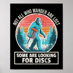 Disc Golfer Bigfoot Disc Golf Sasquatch Disc Golf Poster