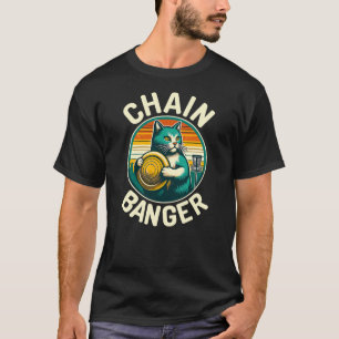 Disc Golfer Cat Chain Banger Disc Golf Player T-Shirt