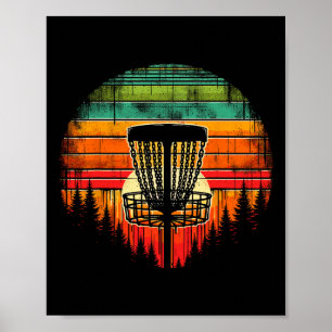 Disc Golfer Colourful Disc Golf Poster
