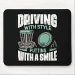 Disc Golfer Driving With Style Disc Golf  Mouse Pad<br><div class="desc">Disc Golfer Driving With Style Disc Golf</div>