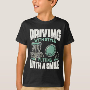 Disc Golfer Driving With Style Disc Golf  T-Shirt