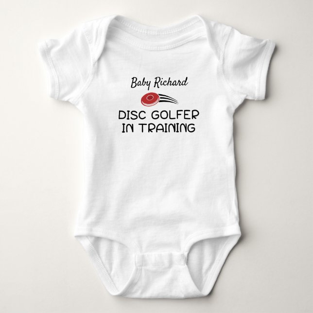Disc Golfer in Training | Disc Golf Baby Bodysuit (Front)