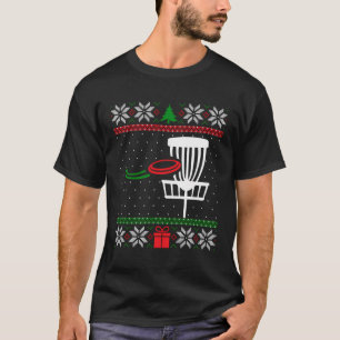 Disc Golfer Matching Ugly Christmas Disc Golf Fris T-Shirt