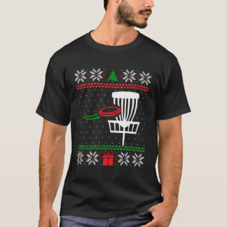 Disc Golfer Matching Ugly Christmas Disc Golf Fris T-Shirt