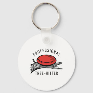 Disc Golfing Disc, Professional Tree-hitter, Retro Key Ring