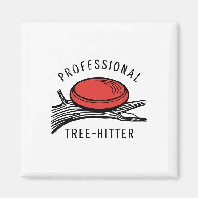 Disc Golfing Disc, Professional Tree-hitter, Retro Magnet (Front)