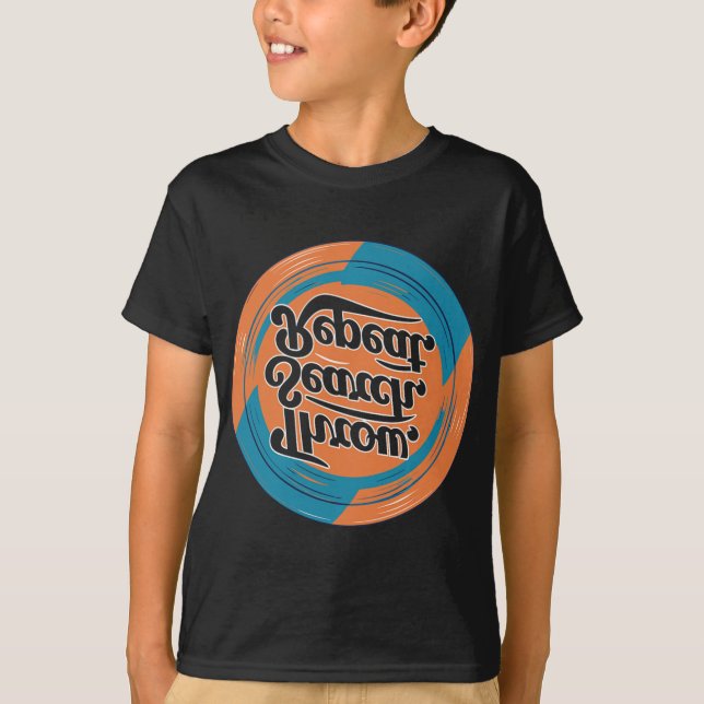Disc Golfing Disc, Throw Search Repeat, Retro Disc T-Shirt (Front)