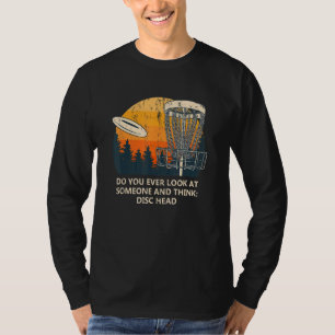 Disc Head Disc Golf Outdoor Game Golfer Field Game T-Shirt