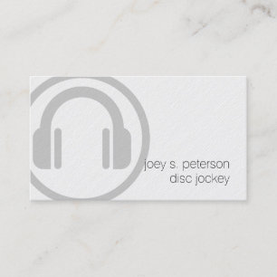 Disc Jockey Bold Deejay Turntable Icon Music Business Card
