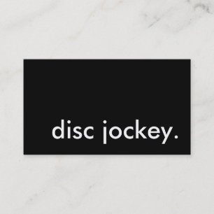 disc jockey. business card
