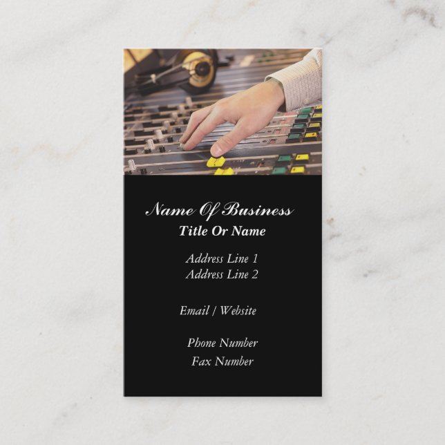Disc Jockey Business Card (Front)