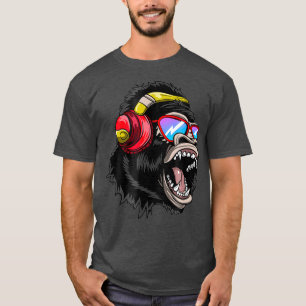 Disc Jockey DJ  Monkey Ape Gorilla Tee Gift