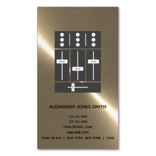 Disc Jockey Magnetic Business Card