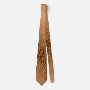 Disc Pattern 02.Grey Orange BG Tie