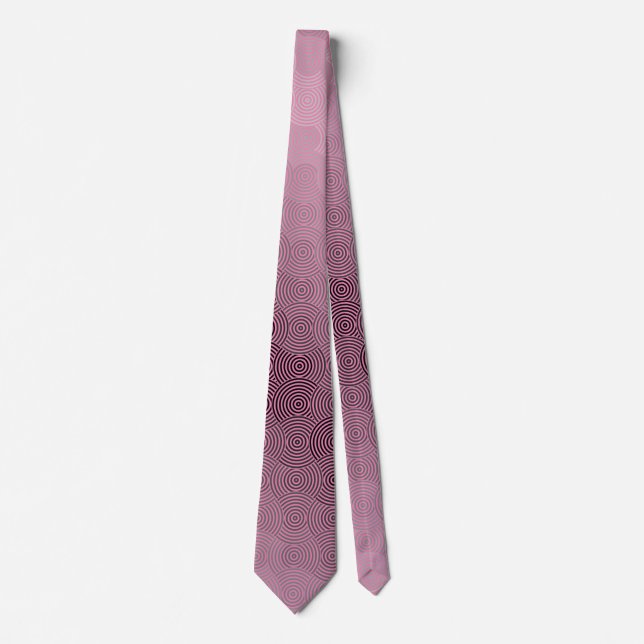 Disc Pattern 02.Grey Pink BG Tie (Front)