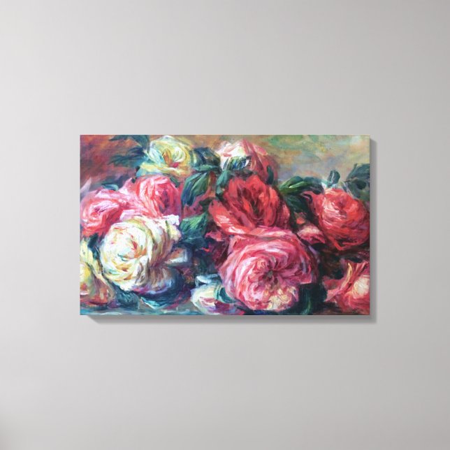 Discarded Roses  Renoir Fine Art Canvas Print (Front)