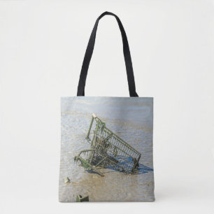 Discarded shopping trolley Tote Bag