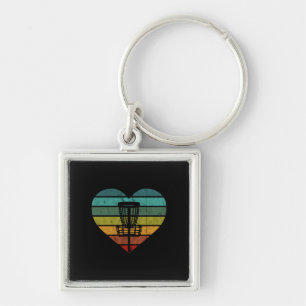 DiscGolf - Retro Vintage Target Basket Key Ring