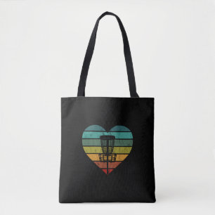 DiscGolf - Retro Vintage Target Basket Tote Bag
