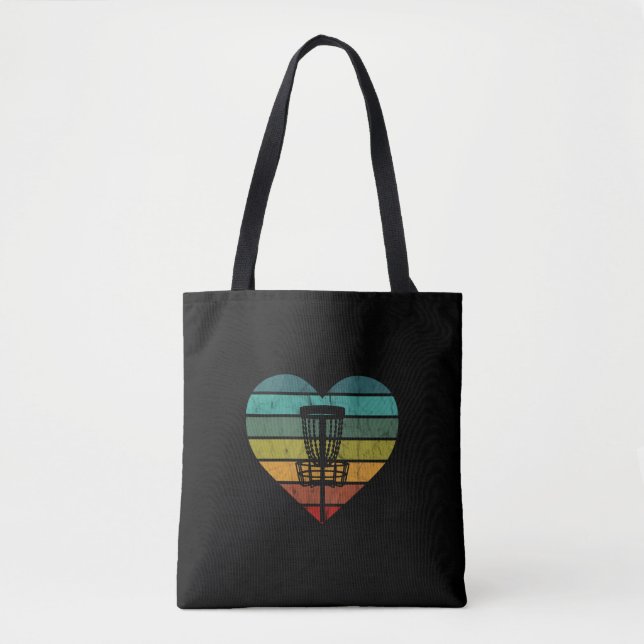DiscGolf - Retro Vintage Target Basket Tote Bag (Front)