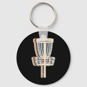 Discgolf Sket Disc Golfer Disc Golf Player Retro L Key Ring