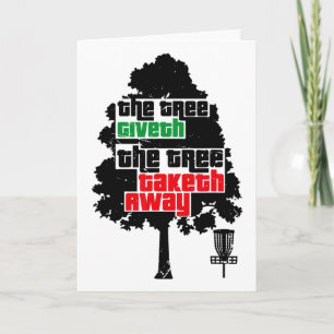 Discing Golf Funny Disc Sports Tree Icon Art Sayin Card