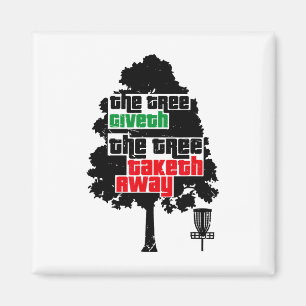 Discing Golf Funny Disc Sports Tree Icon Art Sayin Magnet