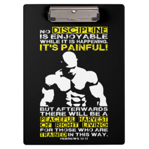 DISCIPLINE - Bodybuilding Workout Motivational Clipboard