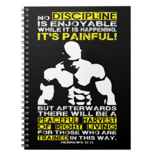 DISCIPLINE - Bodybuilding Workout Motivational Spiral Notebook