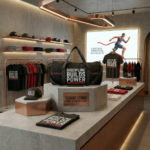 Discipline Builds Power Gym Motivational Duffel Ba Duffle Bag