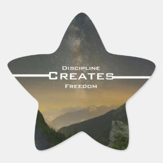 Discipline Creates Freedom Star Sticker