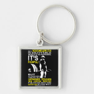 DISCIPLINE - Deadlift Workout Motivational Key Ring