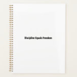 Discipline Equals Freedom 2026 Minimalist Daily  Planner<br><div class="desc">Schedule your way to liberty. A professional 2026 planner with sharp typewriter-style branding for those who understand that a strict routine creates a free life.</div>