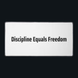 Discipline Equals Freedom Minimalist Typewriter  Desk Mat<br><div class="desc">The foundation of your daily autonomy. A premium,  expansive desk mat featuring bold typewriter typography designed to anchor your workspace in rigorous discipline.</div>