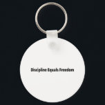 Discipline Equals Freedom Minimalist Typewriter  Key Ring<br><div class="desc">Carry the code everywhere. A clear,  heavy-duty acrylic keychain featuring high-definition typewriter printing on both sides for a modern,  industrial look.</div>