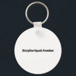 Discipline Equals Freedom Minimalist Typewriter  Key Ring<br><div class="desc">Carry the code everywhere. A clear,  heavy-duty acrylic keychain featuring high-definition typewriter printing on both sides for a modern,  industrial look.</div>