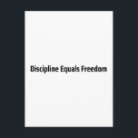 Discipline Equals Freedom Minimalist Typewriter  Postcard<br><div class="desc">Send the standard. High-quality matte postcard featuring clean typewriter typography on a stark,  professional white background.</div>