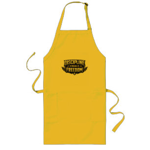 Discipline Equals Freedom – Motivational Design Long Apron
