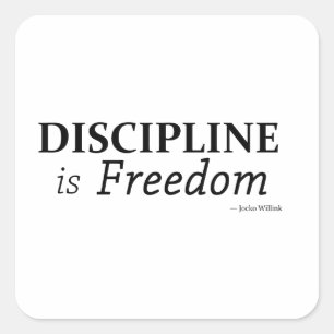 Discipline is freedom square sticker